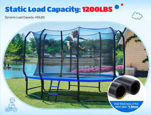 ORCC Oval Outdoor Trampoline with Safety Net