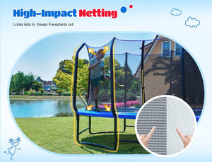 ORCC Oval Outdoor Trampoline with Safety Net