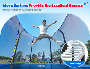 ORCC Oval Outdoor Trampoline with Safety Net