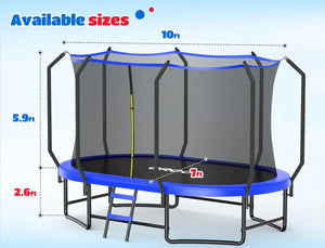 ORCC Oval Outdoor Trampoline with Safety Net