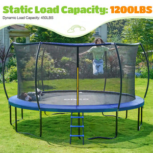 ORCC 1200LBS In-net Trampoline with Curved Poles